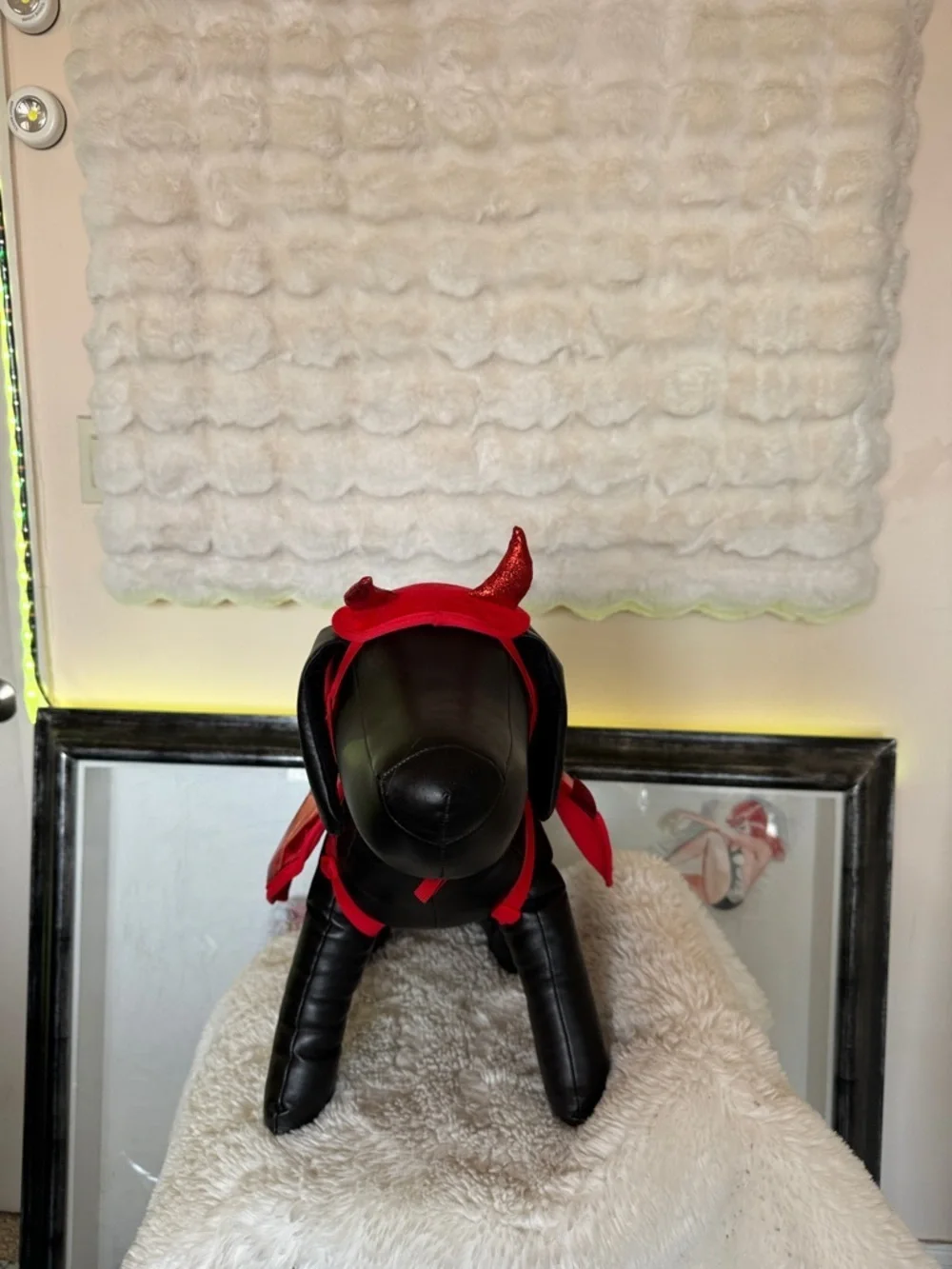 Red Metallic Pet Costume Cape for Dogs - Decorative Harness Halloween costume
